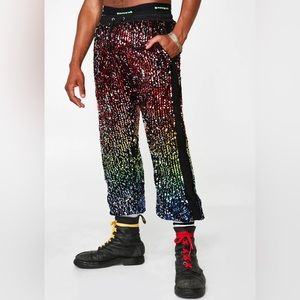 Brand New Rainbow Sequin Joggers